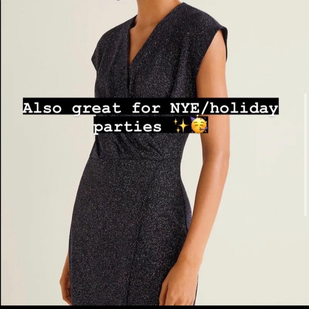 ✨Mango Beautiful Sparkly Black dress 👗 ~ Size : 4✨